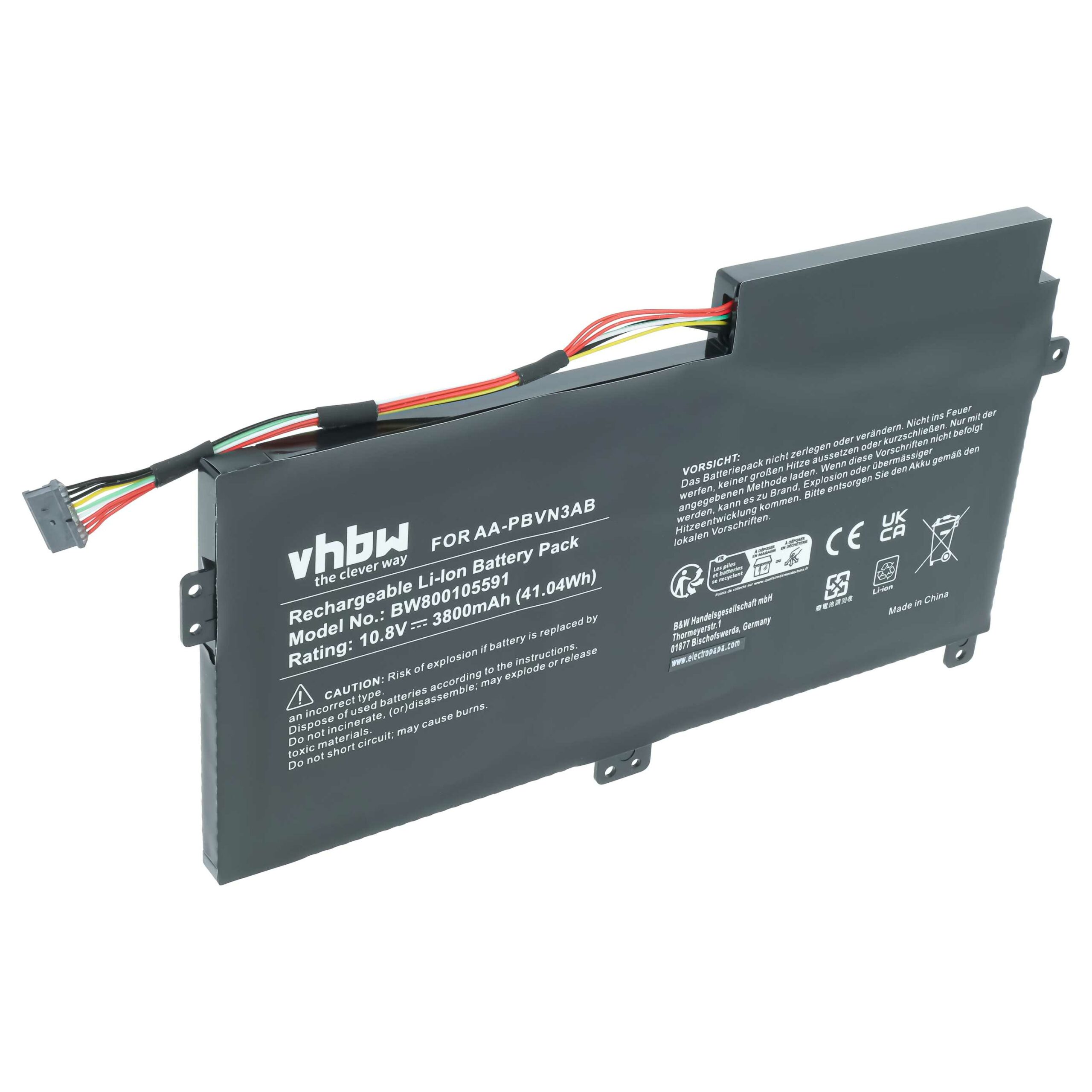 Bateria vhbw para Samsung - 3800 mAh, 10.8 V, Li-Ion (AA-PBVN3AB, BA43-00358A)