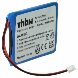 Bateria vhbw para Telefone Fixo Aastra BKB 201 010/1, FA01302005 - 650 mAh 3.7 V Li-Ion