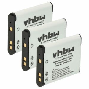 3x Bateria vhbw EN-EL19 para Nikon - 600mAh, 3.7V, Li-Ion