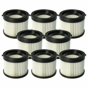 8x Filtro de Substituição vhbw para Aspirador Milwaukee BTI 4931454785