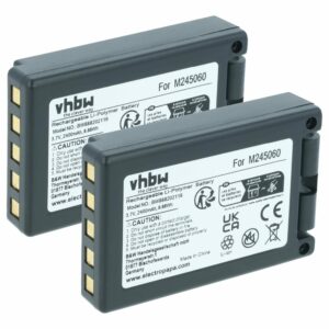 2x Bateria de Substituição para Teleradio M245060, 22.381.2, D00004-02 Controlo Remoto - 2400 mAh