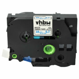 Fita de Etiquetas Autoadesiva Brother TZE-FA4 - 18 mm Azul sobre Branco, Termoadesiva