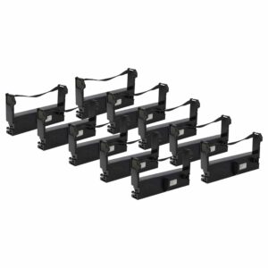 Pack 10x Fita de Tinta Compatível ERC-43, C43S015461, ERC-39 para Impressoras Matriciais Schultes - Preto