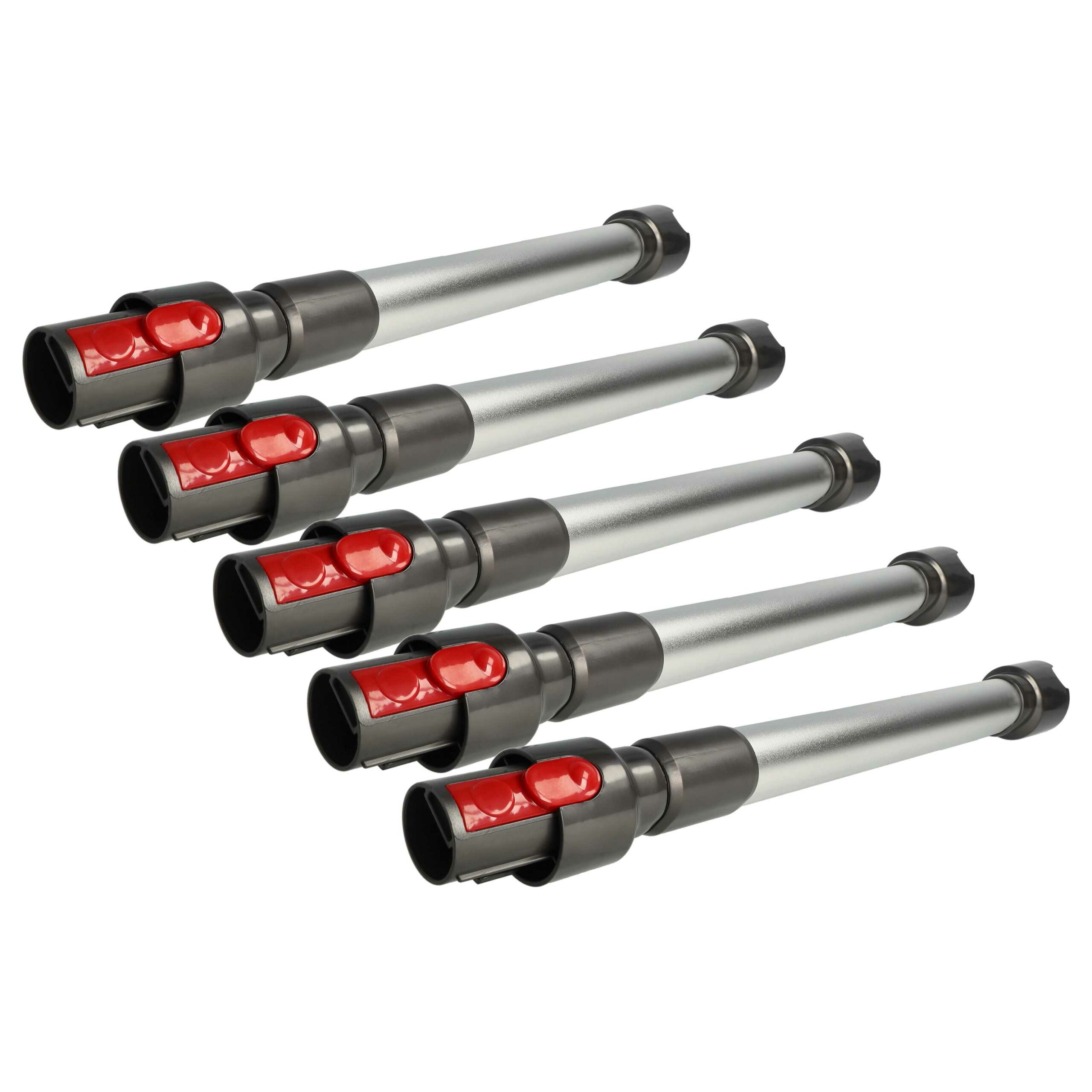 5x Tubo Telescópico para Dyson V10, V11, V15, V7, V8 - 44.5cm a 66.5cm - Prata