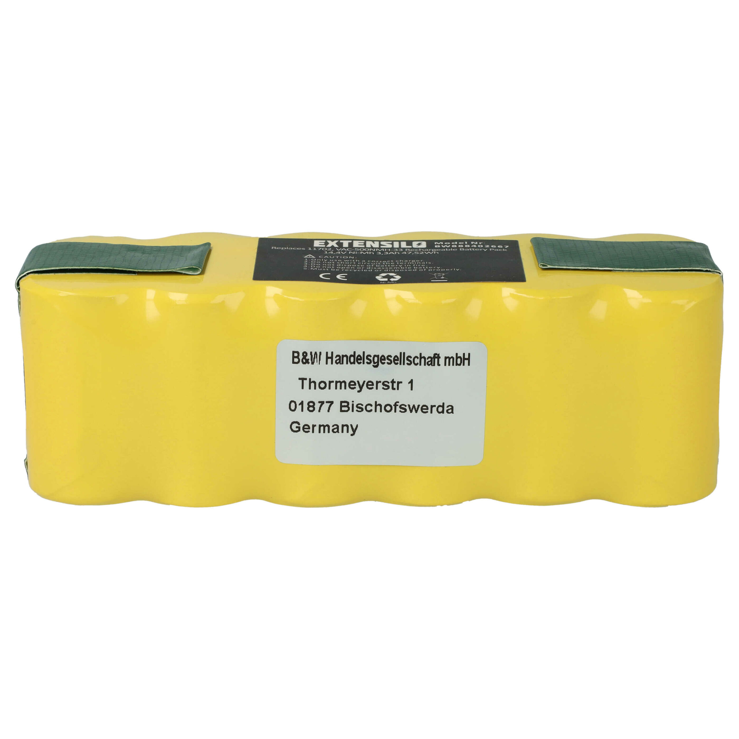 Bateria EXTENSILO para iRobot Roomba e robôs de limpeza - 3300mAh, 14.4V, NiMH - Image 2