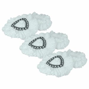 Pack 6x Cabeça de Esfregona Vileda 152623 - Microfibra, Preto e Branco