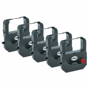 Fita de Tinta 5x para Acroprint ATT310.698 Impressora Matricial - Preto vhbw