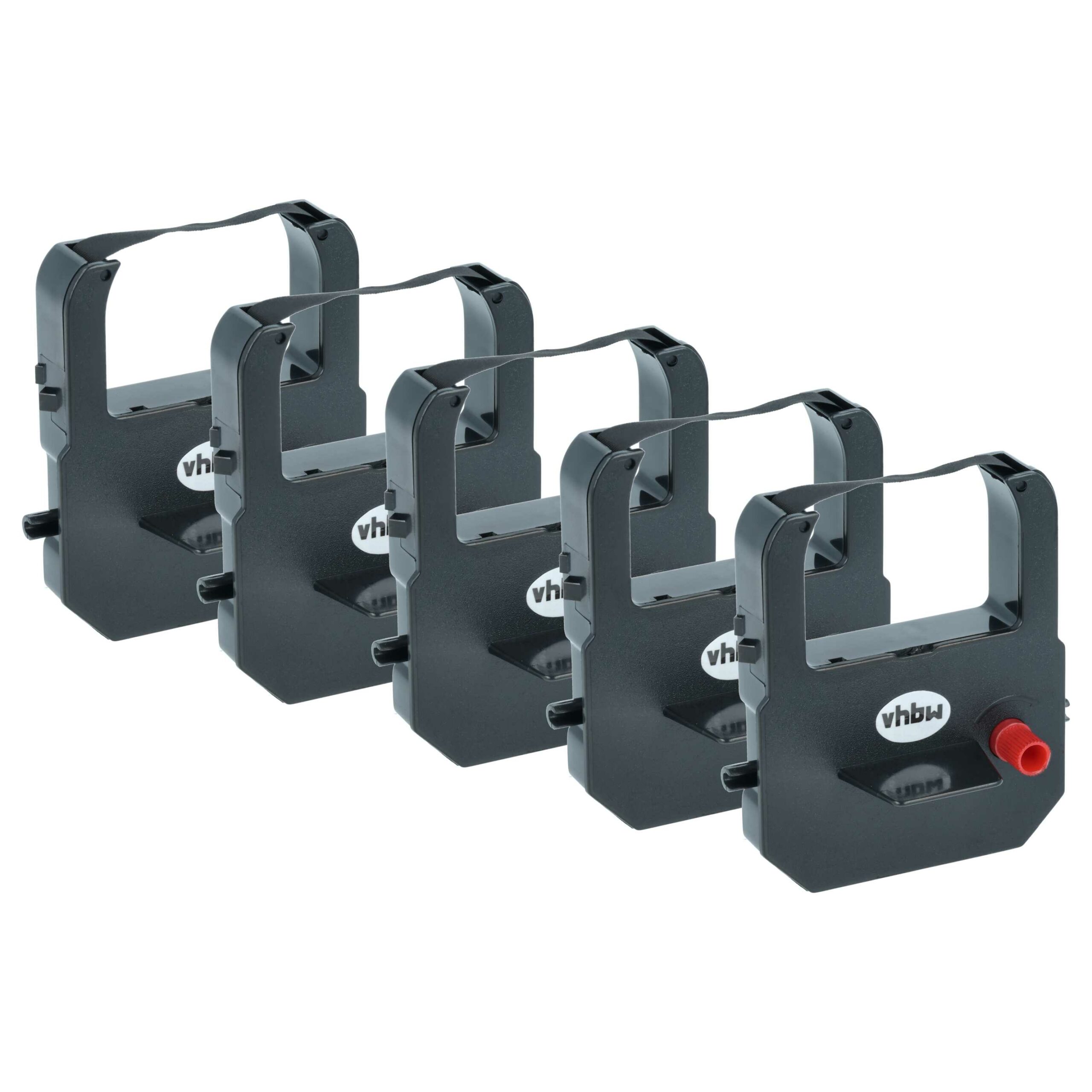 Fita de Tinta 5x para Acroprint ATT310.698 Impressora Matricial - Preto vhbw