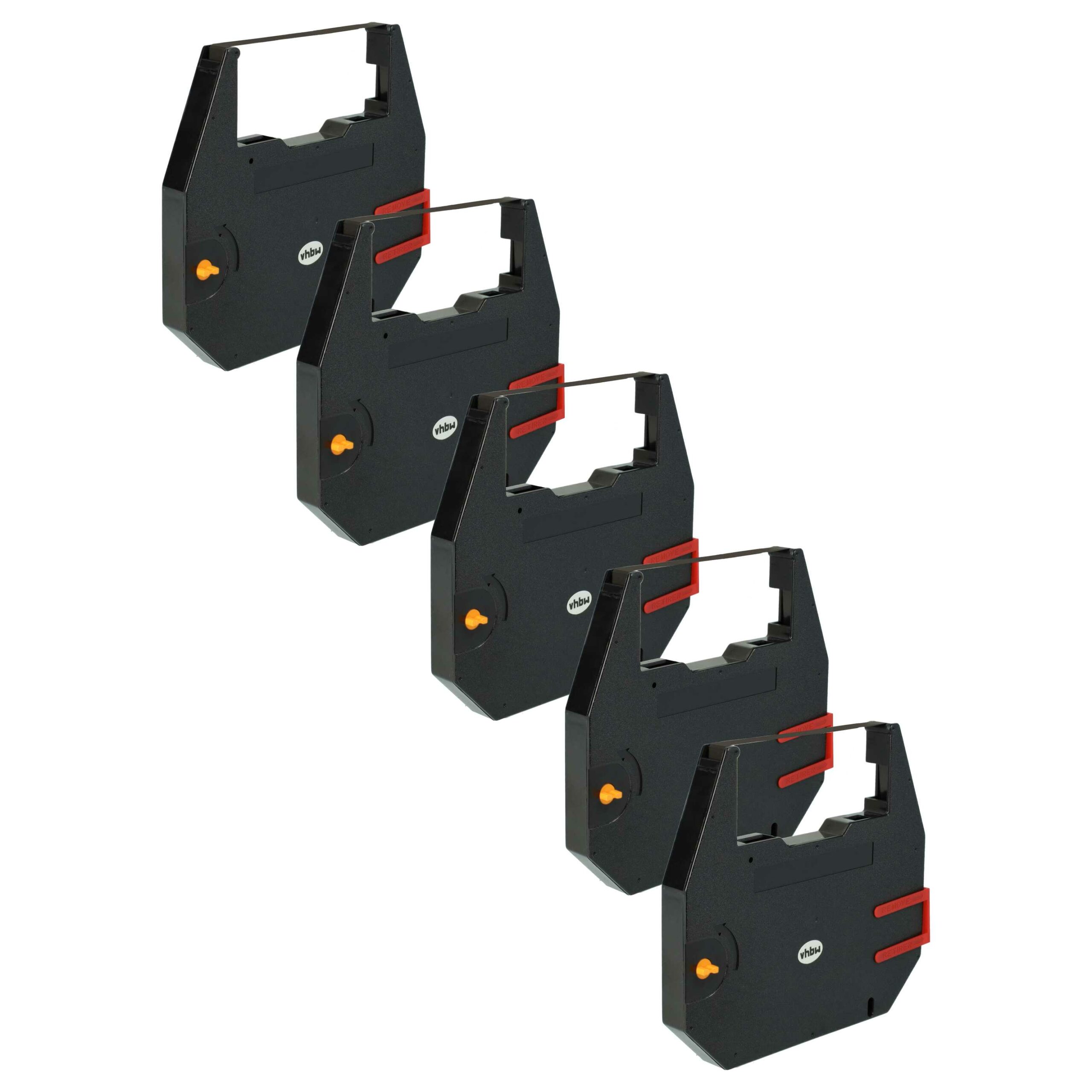 5x Fita de Tinta para Impressora Matricial Hanseatic 186c1, F018602 - Preta