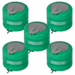 5x Pilhas Botão Recarregáveis V250H NiMH 250 mAh 3.6V para Modelos de Construção, Lâmpadas Solares e outros - vhbw
