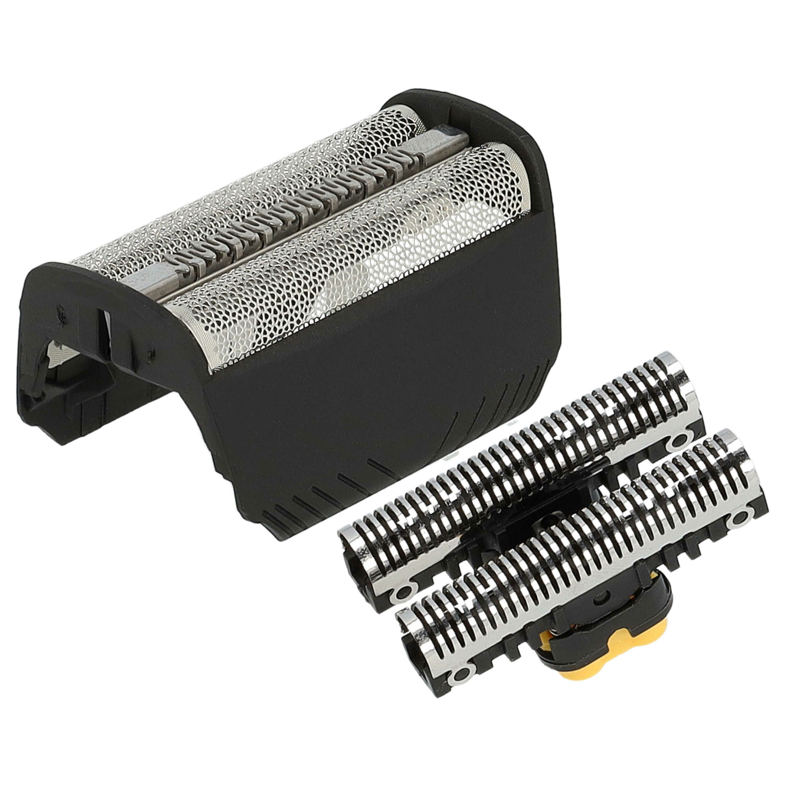 Bloco de corte e lâmina dupla com moldura vhbw compatível com Braun 30B, 30B Mul - preto