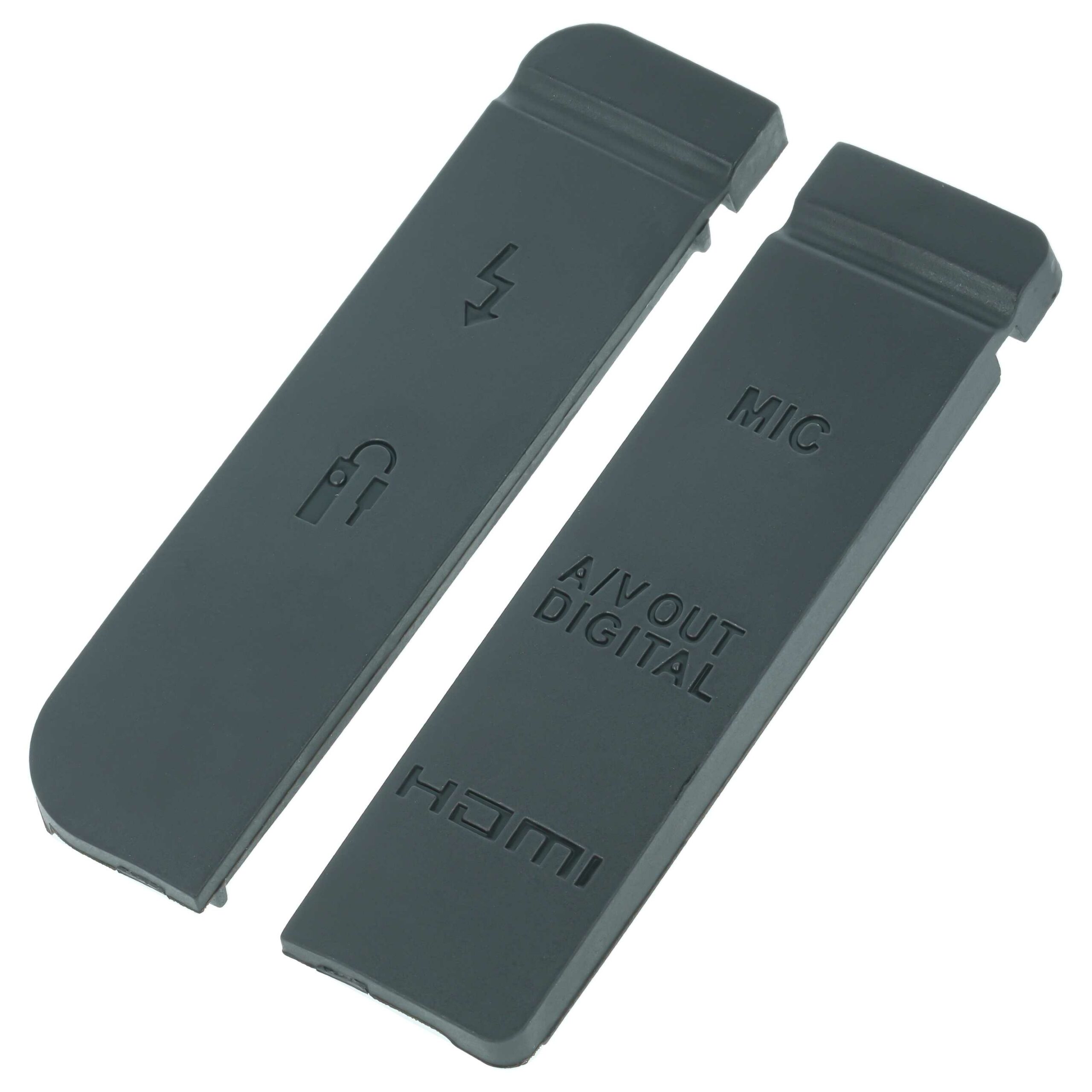 2x Tampas Protetoras de Terminais para Canon EOS 7D - HDMI, A/V Digital, Micro, PC/Flash, Controlo Remoto