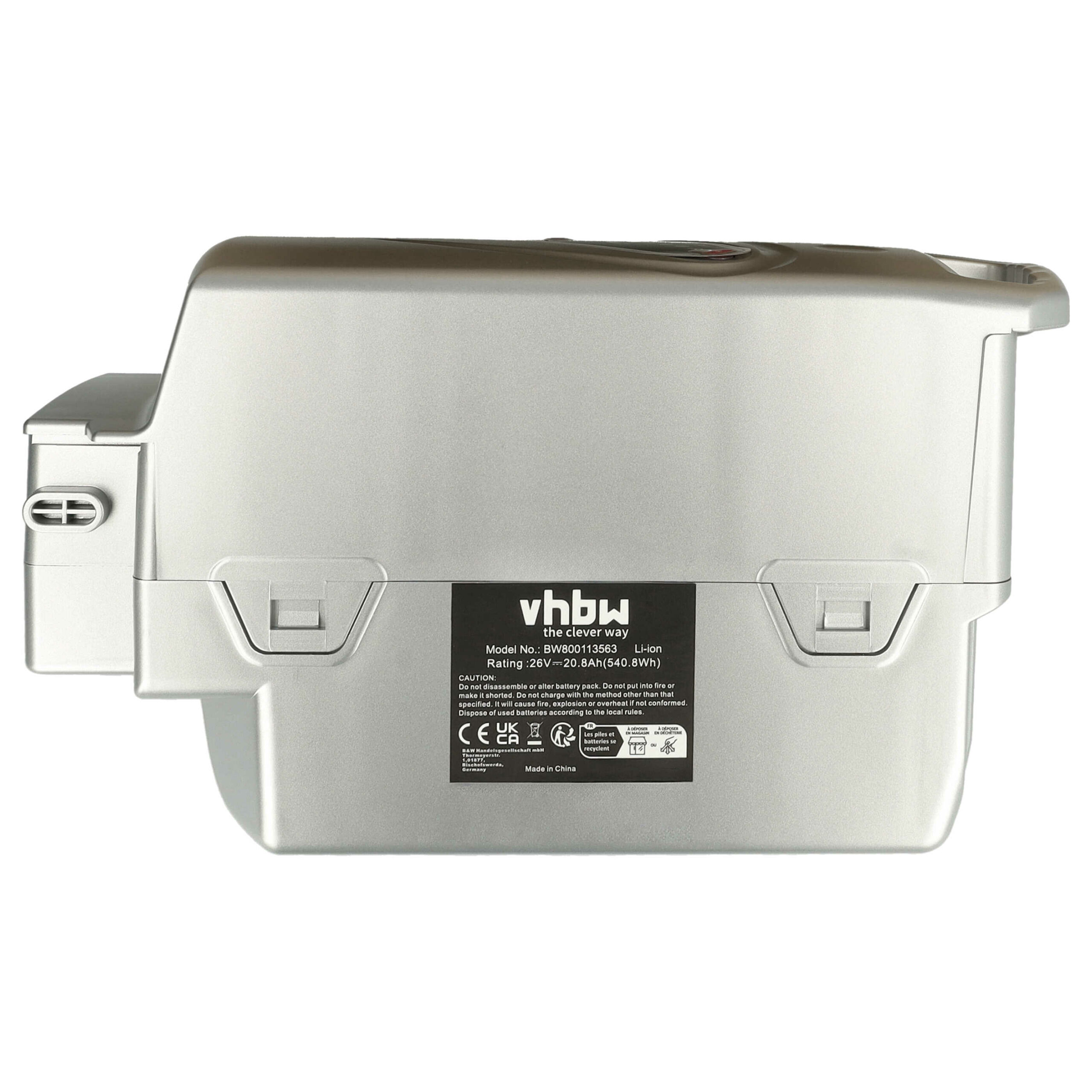 Bateria para Bicicleta Elétrica vhbw 26V 20.8Ah Li-Ion - Compatível com Kalkhoff, Kettler, Moover, Victoria, Flyer, Raleigh, Panasonic, KTM e Puch - Image 3