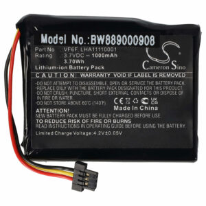 Bateria vhbw para TomTom GPS LHA11110001, VF6F - 1000mAh, 3.7V
