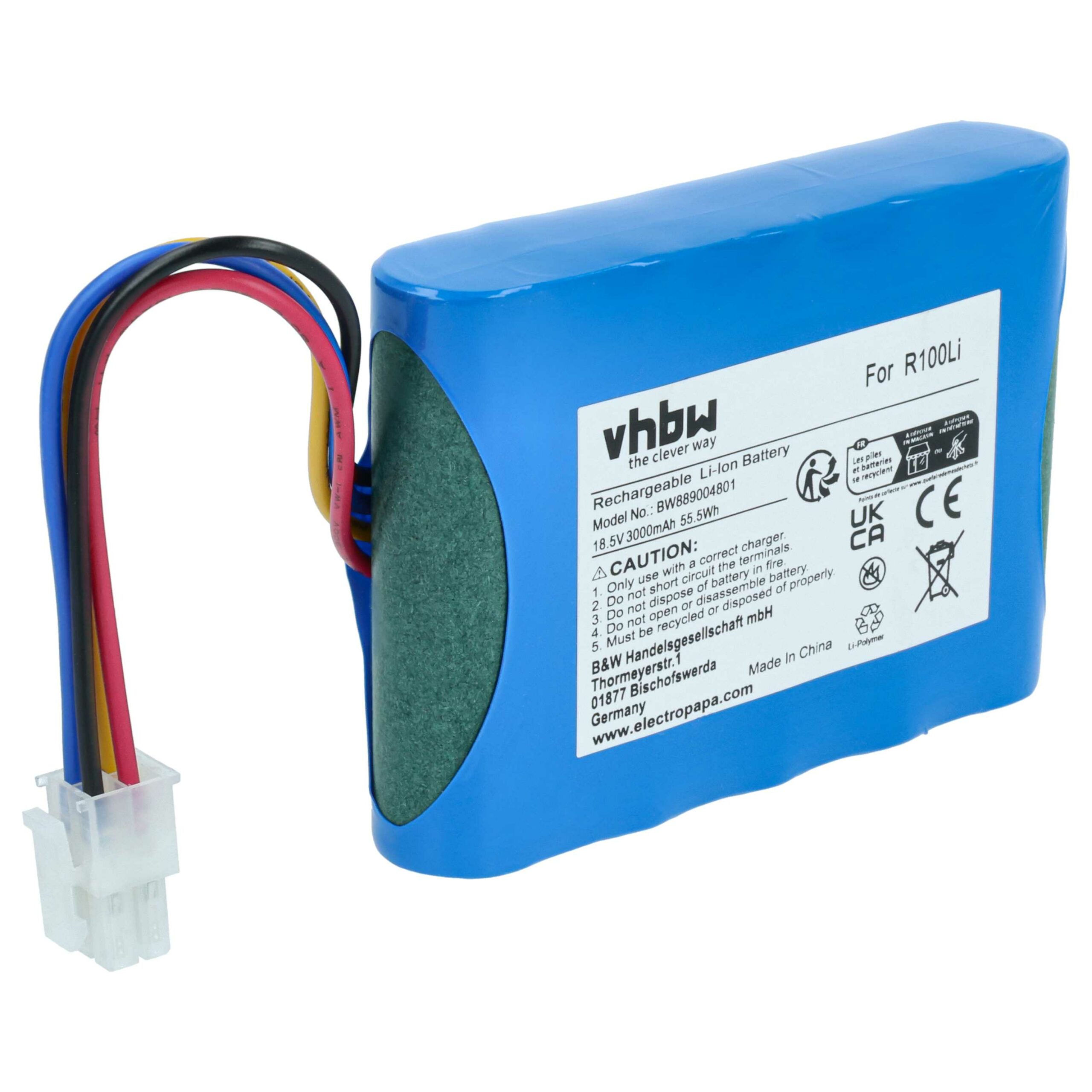Bateria e Carregador vhbw 3000mAh para Gardena R40Li, Sileno City, Husqvarna Automower - Image 2