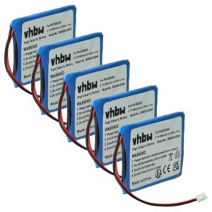 5x Bateria vhbw compatível Aastra BKB 201 010/1, FA01302005 para telefone DECT Ericsson - 650 mAh 3.7 V Li-Ion