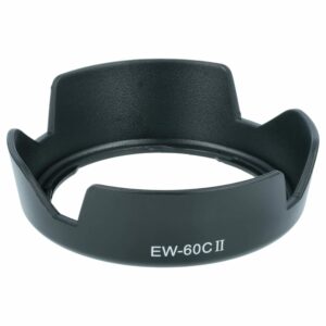 Capuz de Objetiva vhbw compatível com Canon EW-60C II, 58 mm, Preto