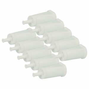 10x Filtro de Água compatível com Sage AS-CF100, BES008, BES0080NXX1, FMC011 para Máquinas de Café - Branco