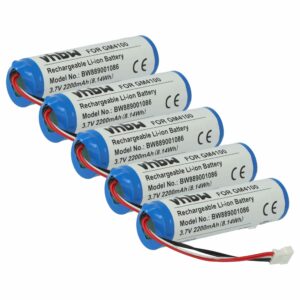 Bateria vhbw para Datalogic Barcode Scanner - Substitui 128000894, BT-8, RBP-4000 - 2200 mAh 3.7 V (Pack 5)