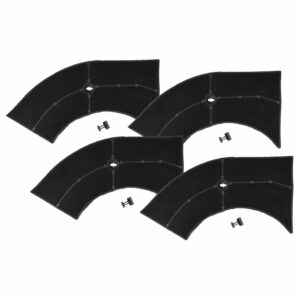 Filtro de Carvão Ativado vhbw para AEG 5027456700/2 e Bauknecht - Pack 4 unidades (28 x 13,3/9,5 x 2,6 cm)