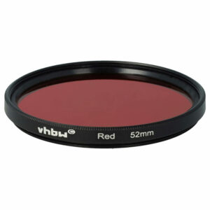 Filtro Vermelho vhbw para Objetivas de Câmara com Rosca de 52 mm