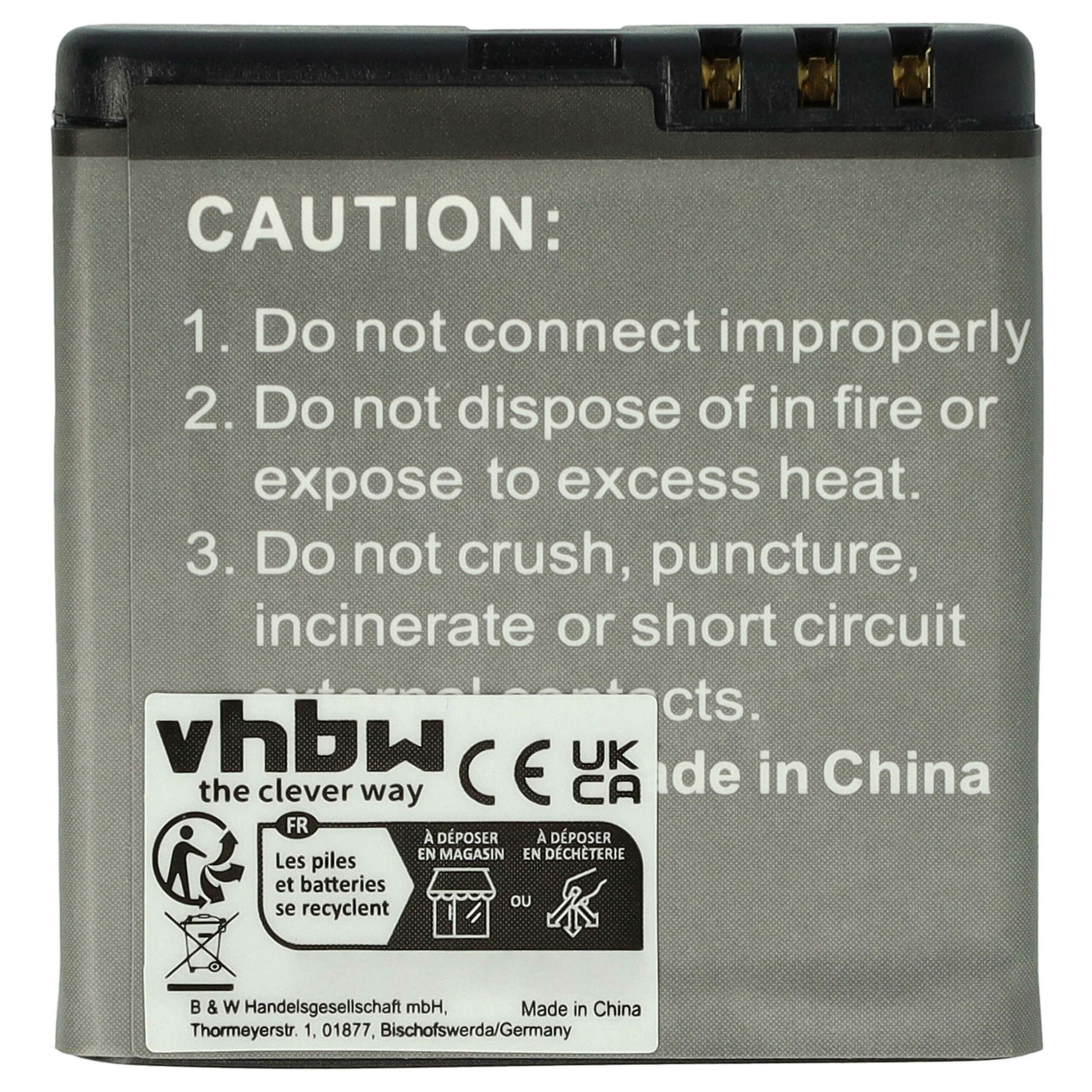 Bateria para Nokia BL-6Q - 950 mAh 3.7 V Li-Ion vhbw - Image 4