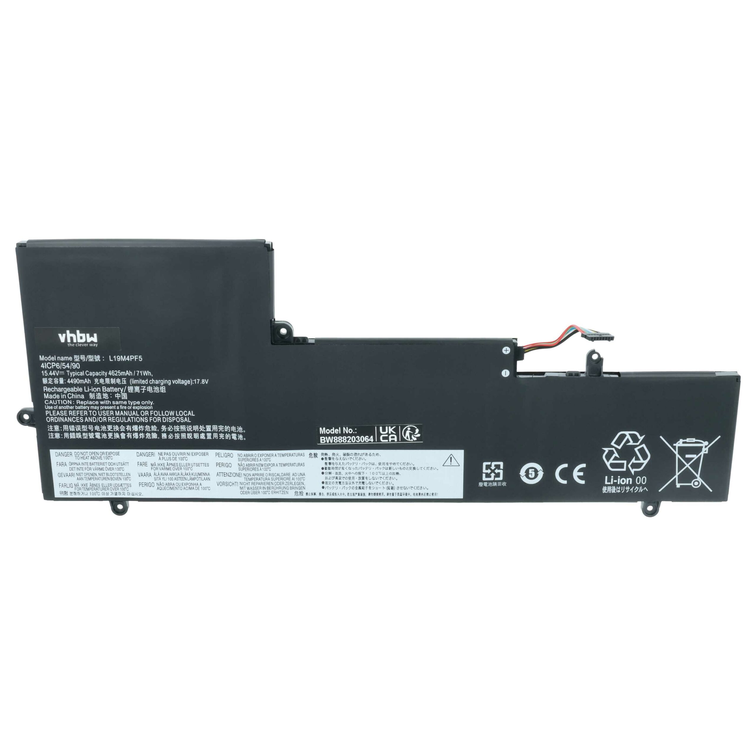 Bateria para Lenovo (L19M4PF5, L19C4PF5, 5B10W65281, 5B10W65278) - 4500 mAh 15.44 V Li-polymer vhbw - Image 3