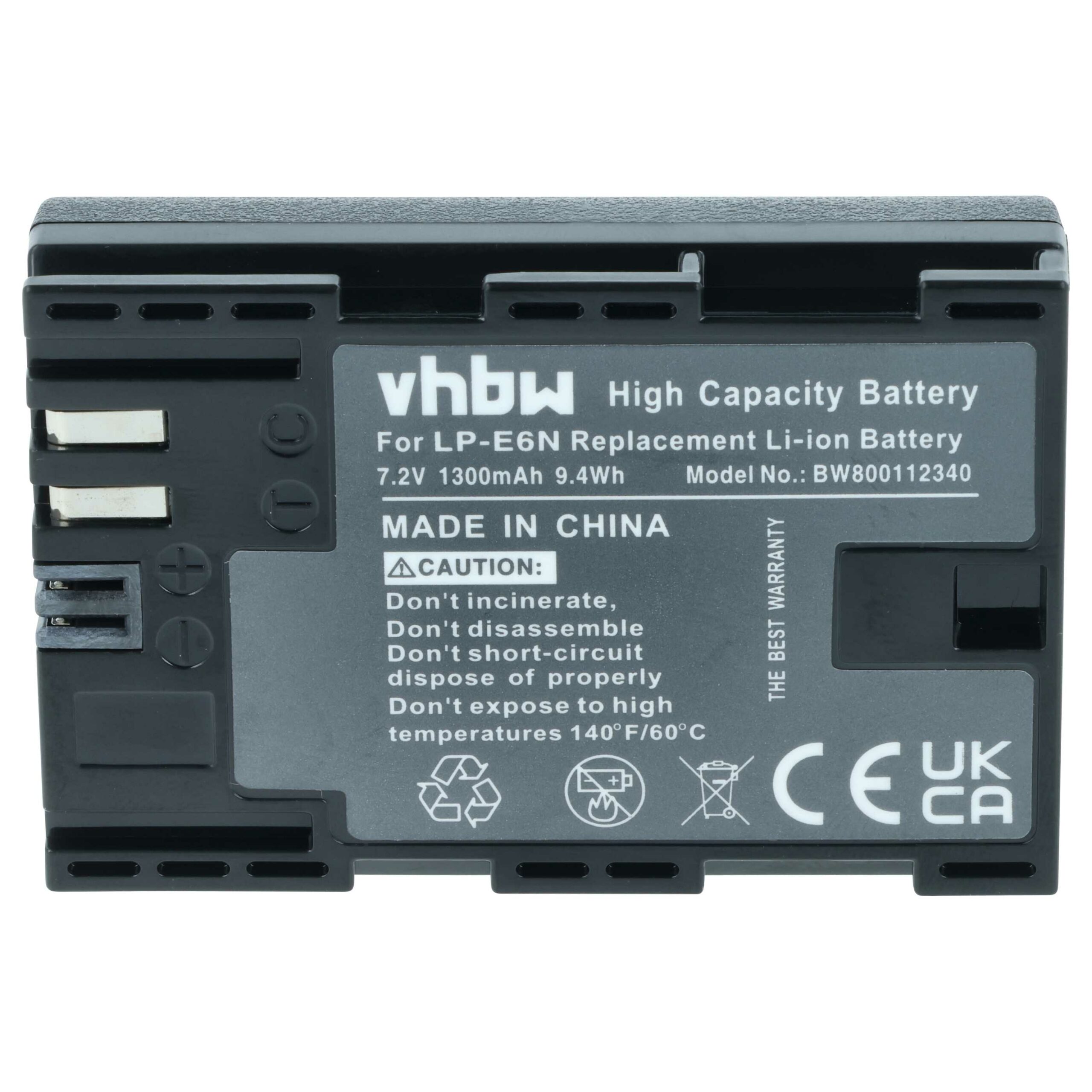2x Bateria vhbw LP-E6N - 1300mAh, 7.2V, Li-Ion com Chip de Informação para Canon - Image 3