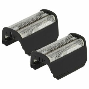 2x Lâmina Dupla para Barbear compatível com Braun 30B, 30B Mul - Inclui Moldura, Preto