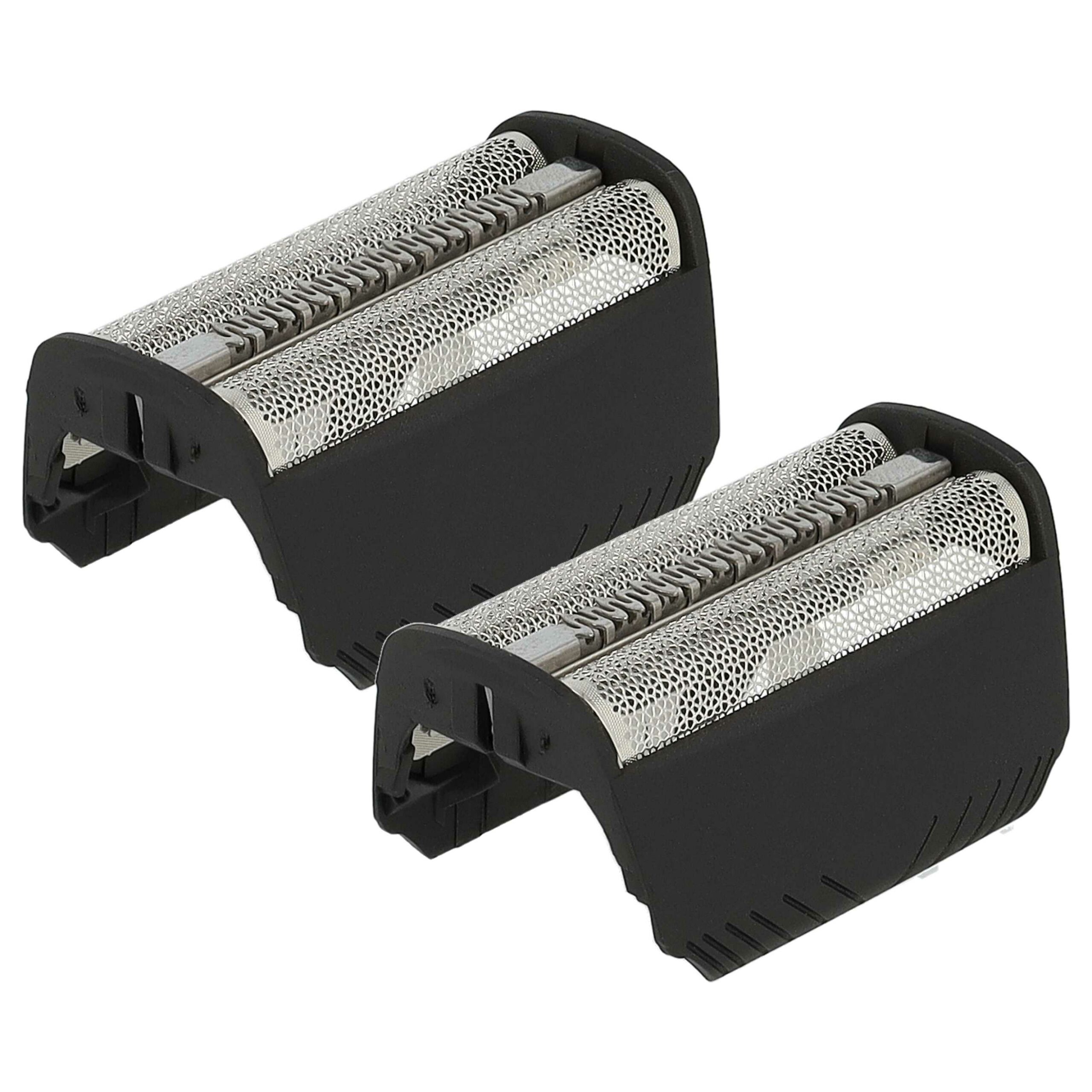 2x Lâmina Dupla para Barbear compatível com Braun 30B, 30B Mul - Inclui Moldura, Preto