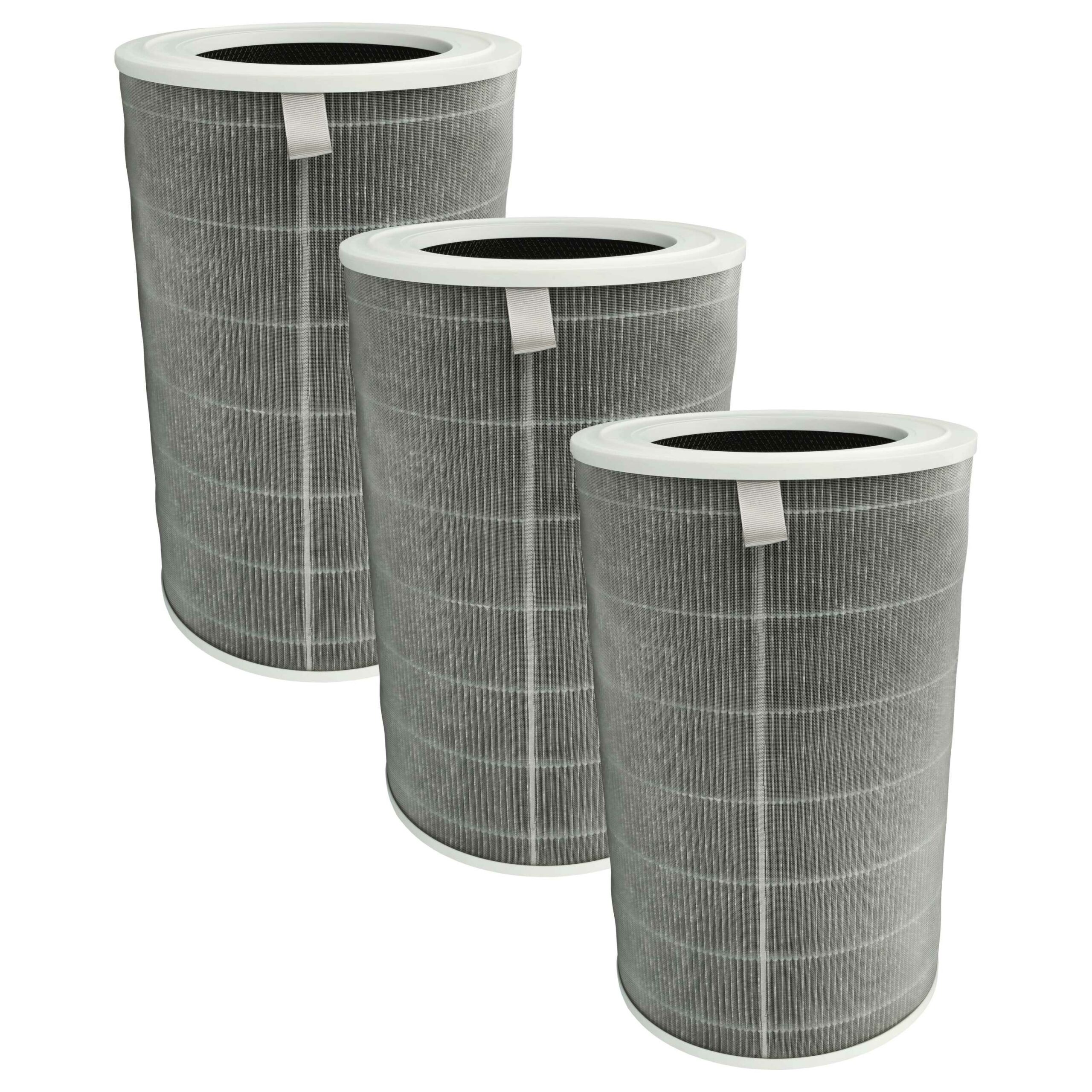 Filtro de Carvão Ativado vhbw - Compatível com Purificador Xiaomi M15R-FLP-GL (Pack 3x)