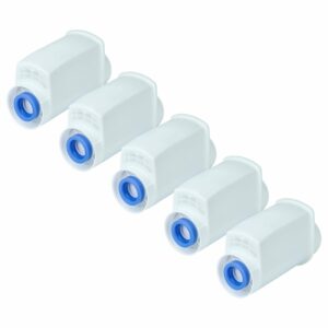 Pack de 5 Filtros de Água para Máquina de Café Bosch - Substitui AquaCrest AQK-01 - Branco