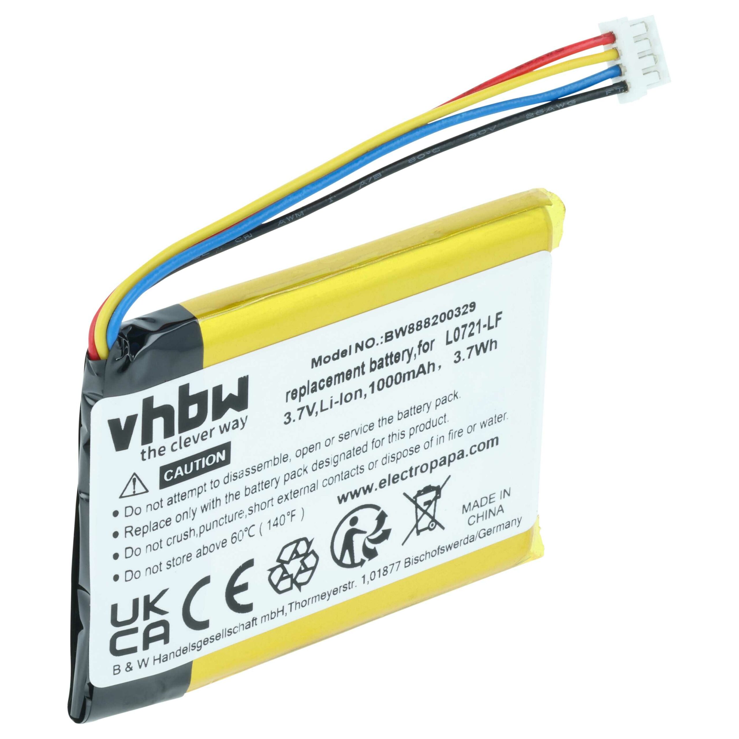 Bateria compatível JBL L0721-LF para colunas JBL - Li-polímero 1000 mAh