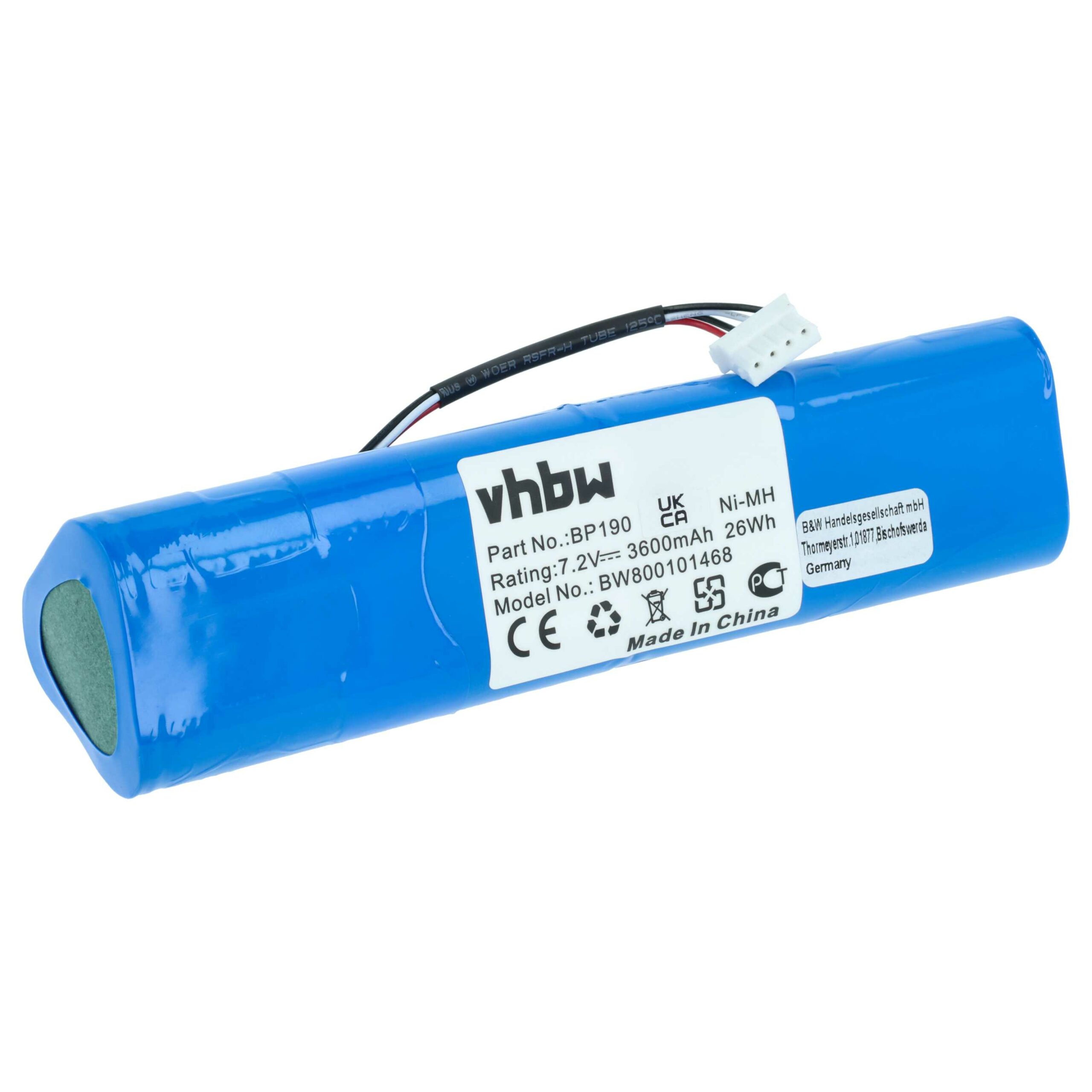 Bateria vhbw para Fluke B11432, BP-190 - 3600 mAh 7.2 V NiMH