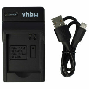 Carregador USB-C com Cabo para Câmaras Maginon, Samsung, Rollei - 0,5 A vhbw