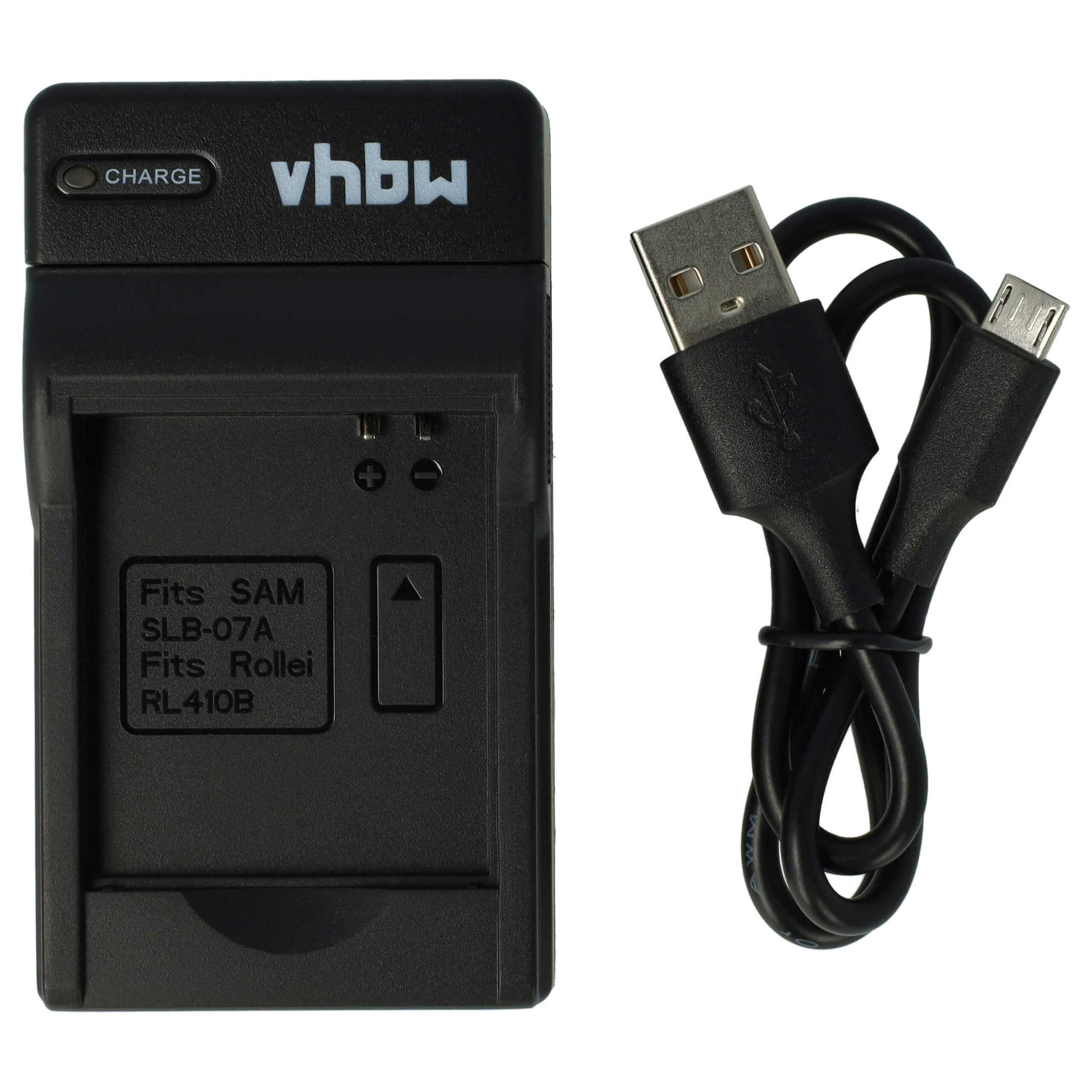 Carregador USB-C com Cabo para Câmaras Maginon, Samsung, Rollei - 0,5 A vhbw