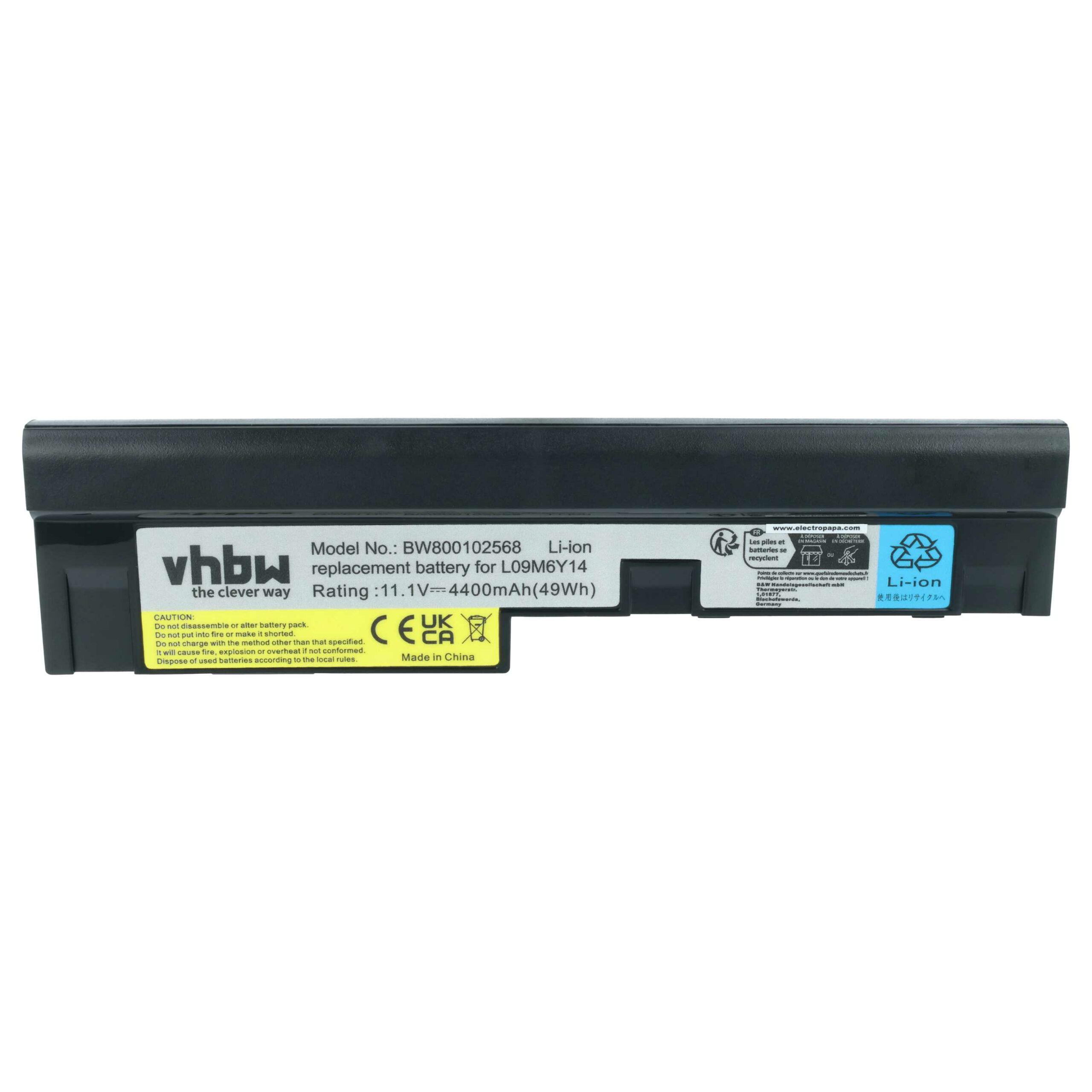 Bateria para Lenovo 121000921, 121000920, 121000919, 121000922 - 4400 mAh 11.1 V Li-Ion vhbw - Image 3