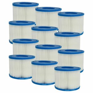 12x Filtro de Cartucho Tipo VI para Spas Bestway - Substituição para 58239-6, 90352E, 90427E, 58323, 60311