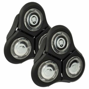 2x Cabeça de corte de substituição Philips RQ11 vhbw - preto/prateado