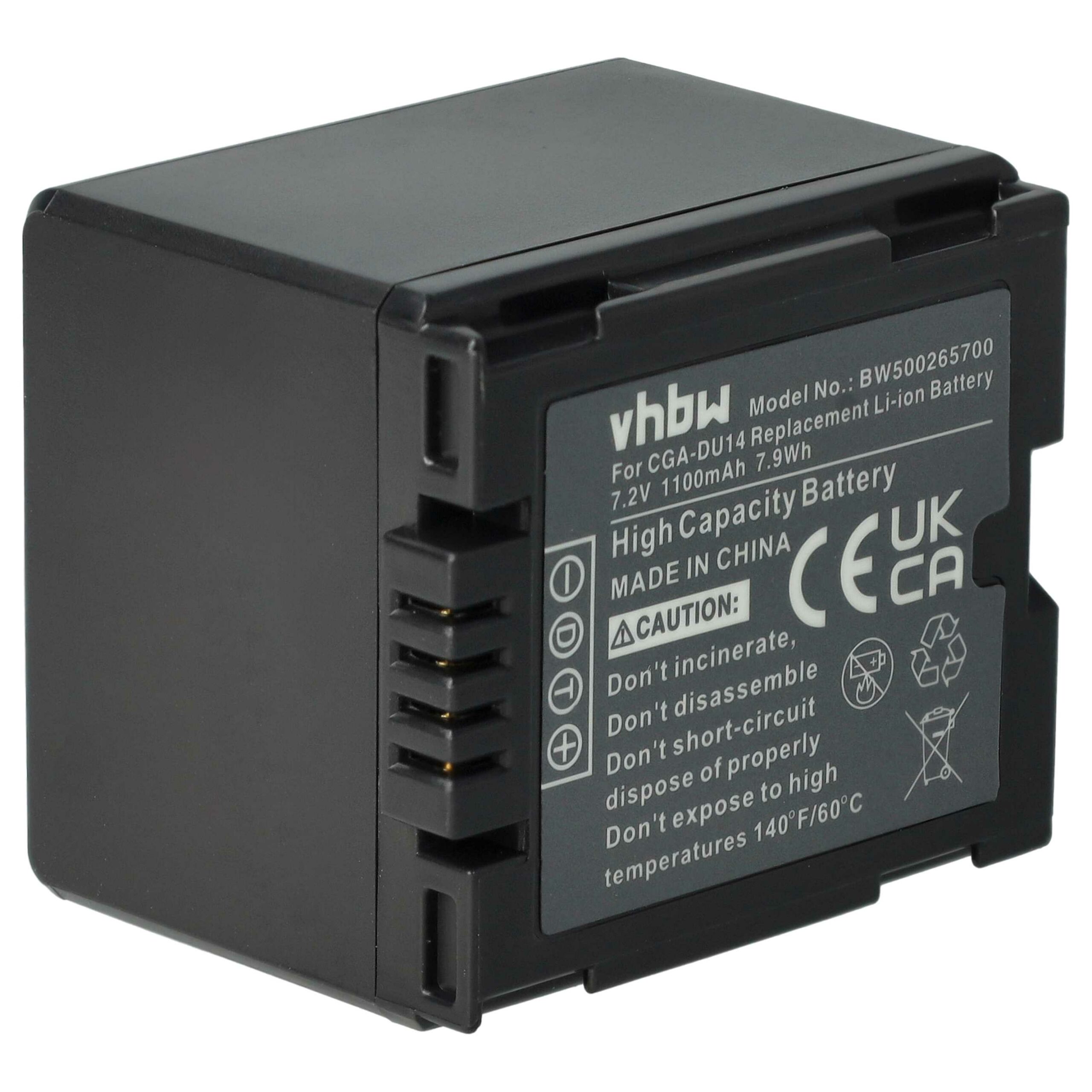 Bateria vhbw compatível Hitachi DZ-BP14s, DZ-BP07s, DZ-BP21s - 1100mAh, 7.2V, Li-Ion