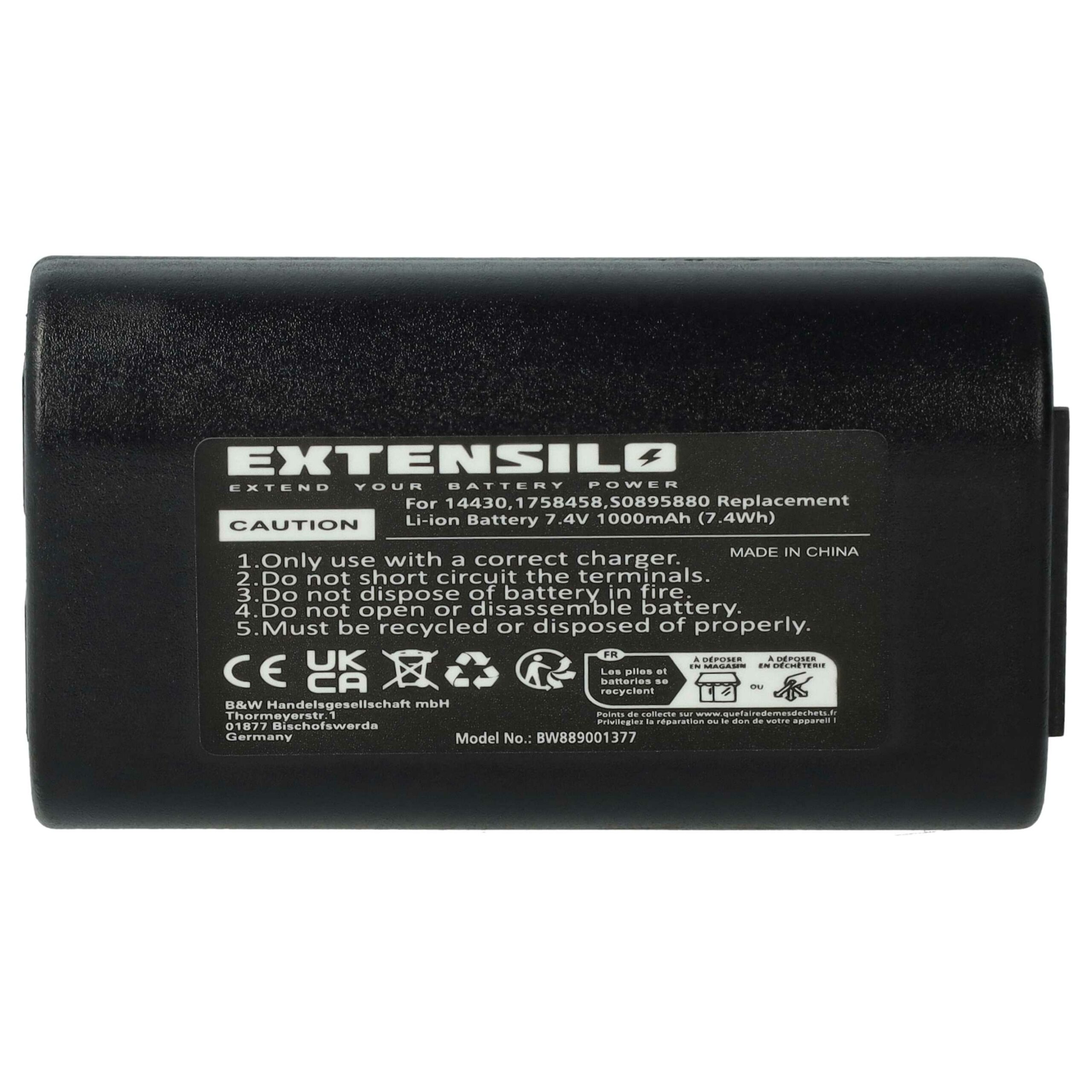 Bateria EXTENSILO para Impressoras 3M / Dymo / Rhino - 1000 mAh 7.4V Li-Ion (Pack 2x) - Image 3