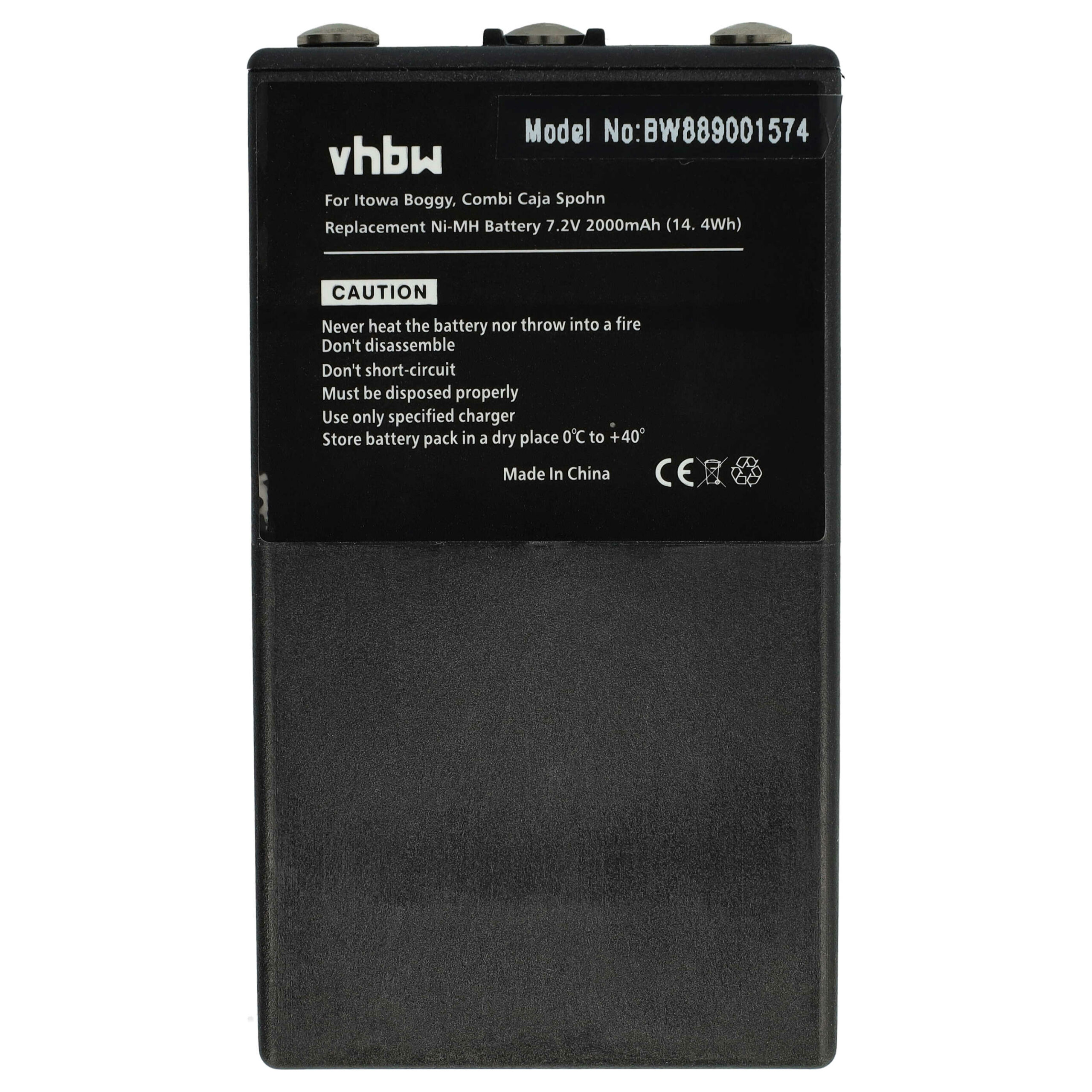 Bateria de Substituição vhbw para Comando Remoto Industrial Itowa BT7216MH - 2000 mAh - Image 3
