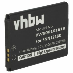 Bateria vhbw para Motorola compatível com SNN5882A, SNN1218K, OM4C, OM4A - 550 mAh 3.7 V Li-Ion