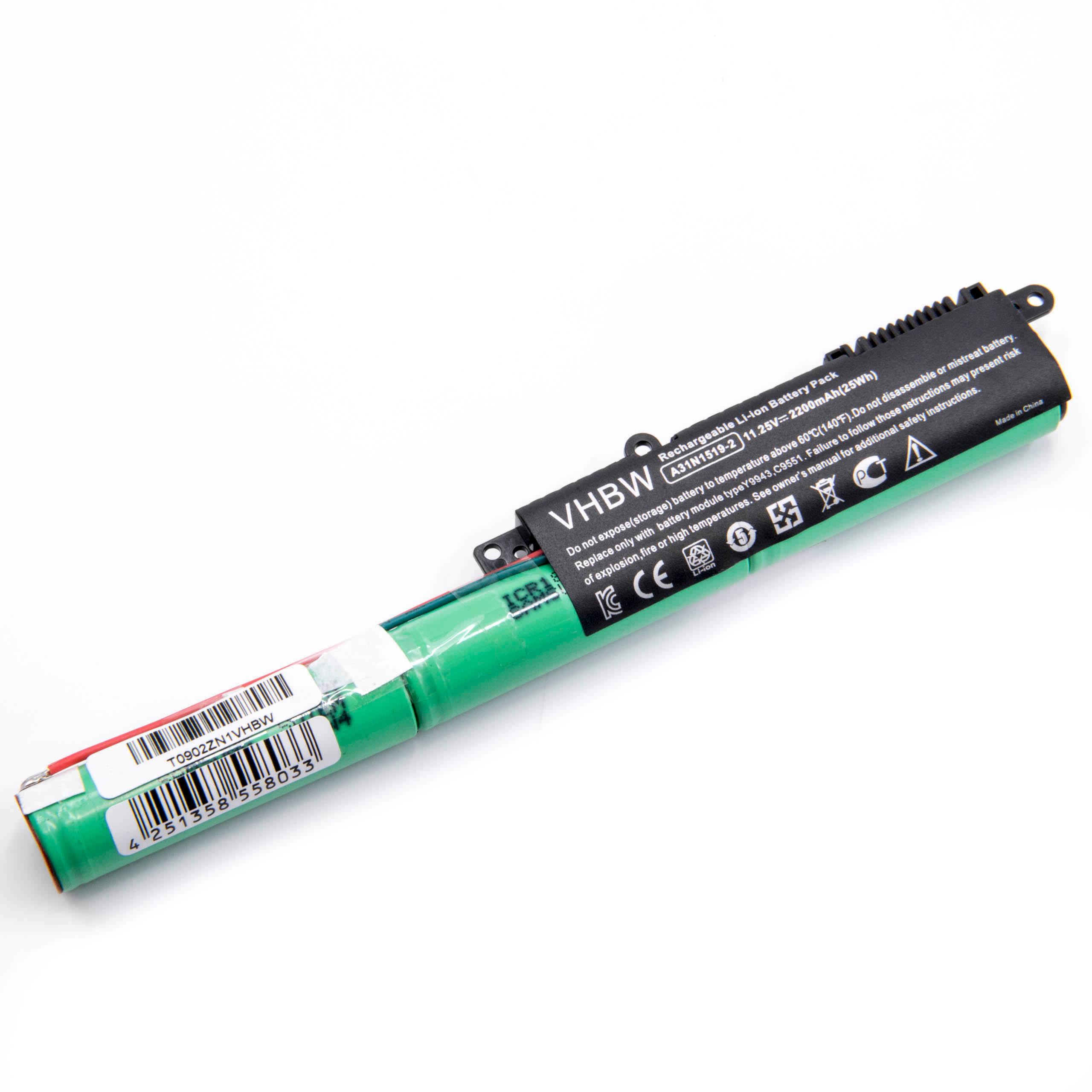 Bateria vhbw para Asus - 2200 mAh 11.25 V Li-Ion (0B110-00390200, 0B110-00390000, 0B110-00390100)