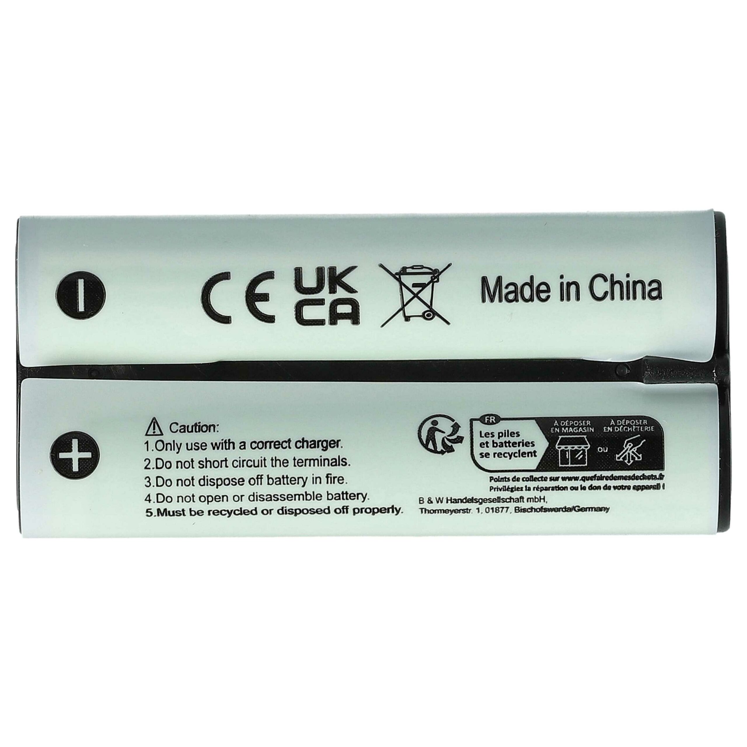 Bateria vhbw substitui Olympus BR403, BR402 - 800 mAh 2.4 V NiMH - Image 4