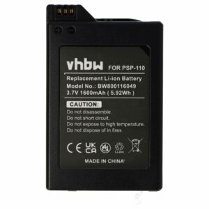 Bateria vhbw para PlayStation Portable PSP-280G, PSP-110 - 1600 mAh 3.7 V Li-Ion