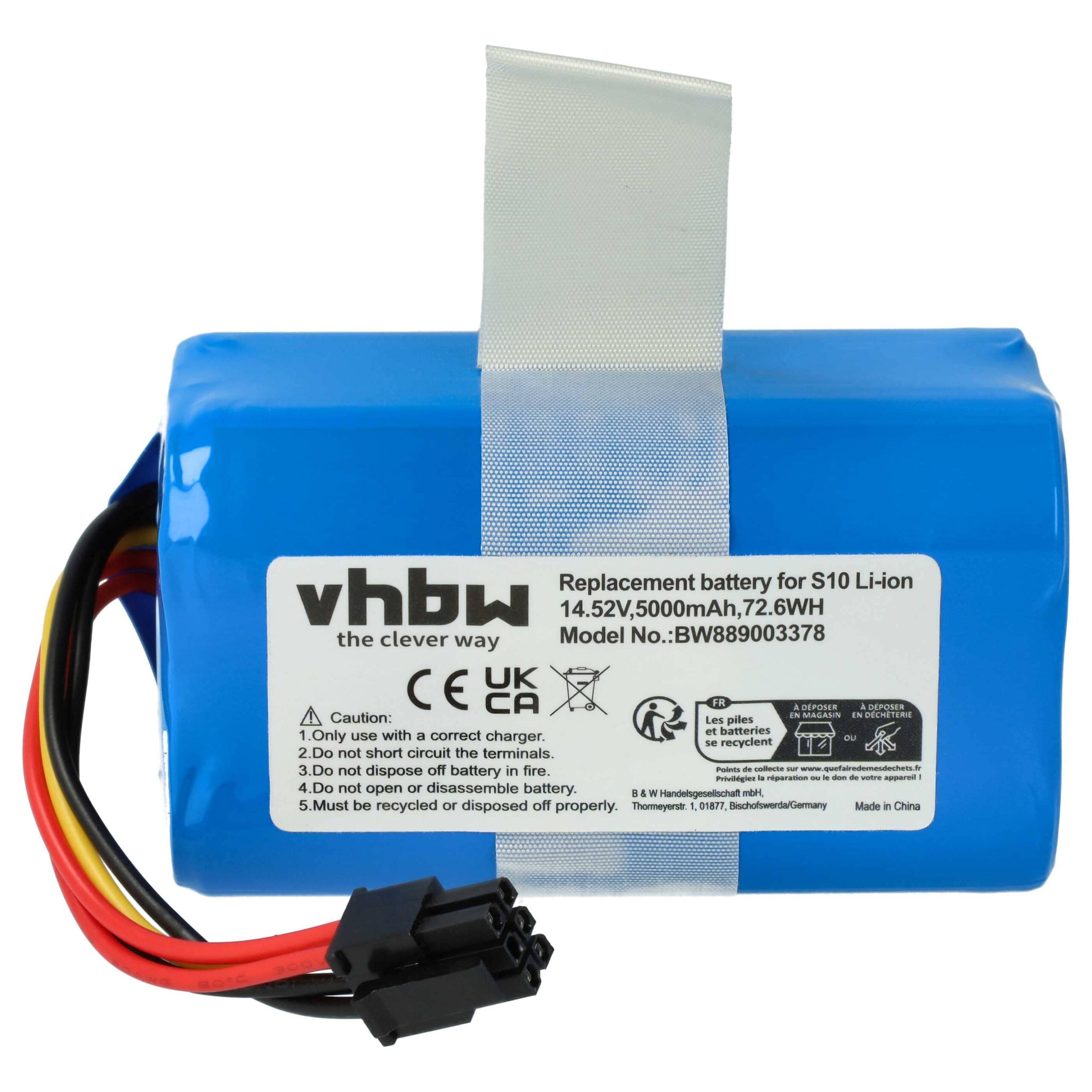 Bateria vhbw 5000mAh 14.52V Li-Ion para 360 QH100003, S10, X100, X100 Max - Image 3