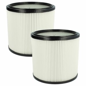 2x Filtro Cartucho Substituição Starmix 413525, 4011240413525 para Aspiradores Starmix, Preto/Branco