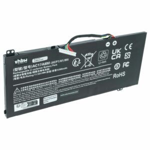Bateria vhbw para Acer - Substitui AC17A8M - 5300 mAh 11.55 V Li-Ion
