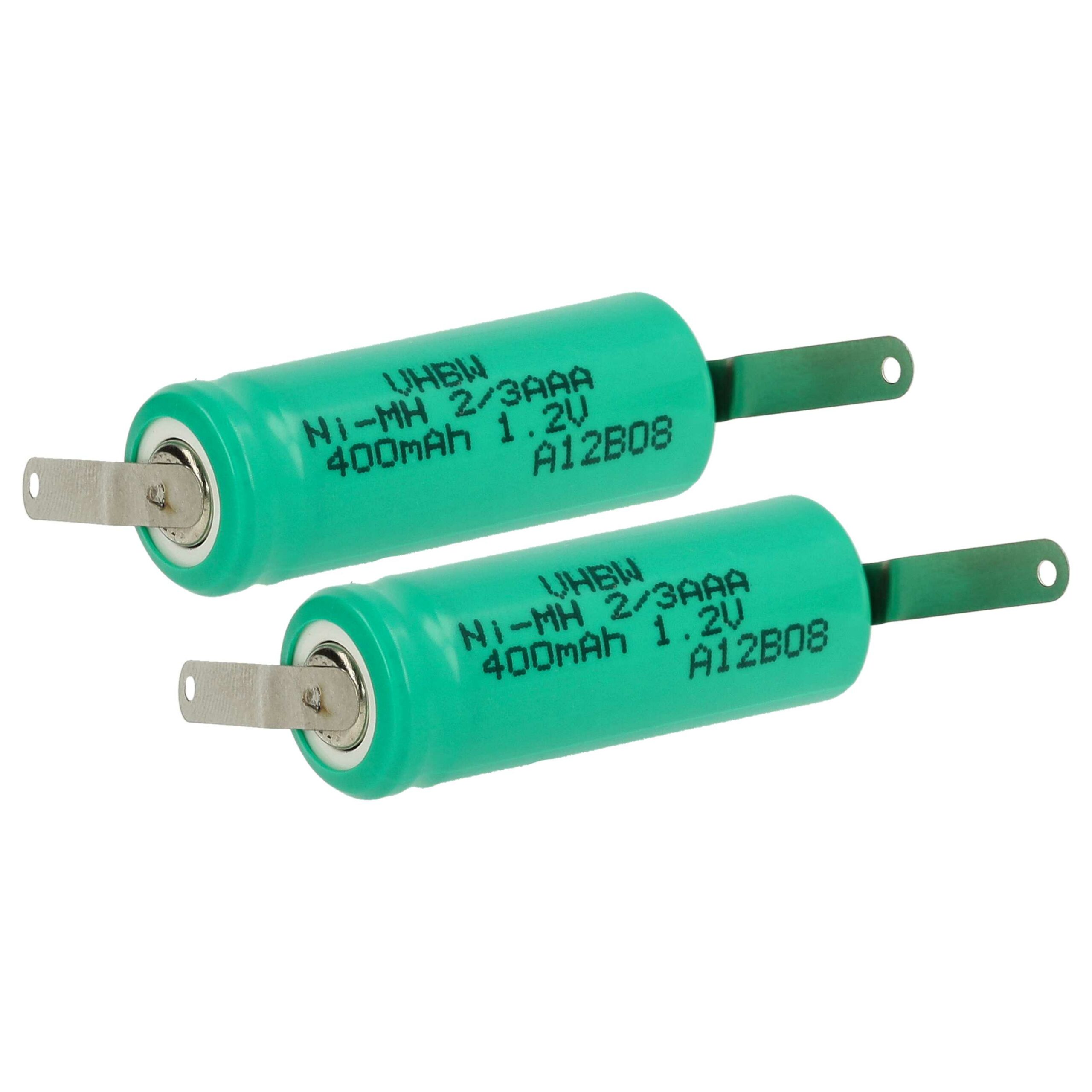 Bateria vhbw 2x 2/3AAA 400 mAh 1.2V NiMH para Modelos Telecomandados